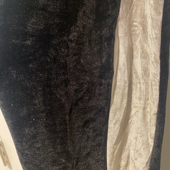 Velvet jogger with white stripe - Picture 2 of 2